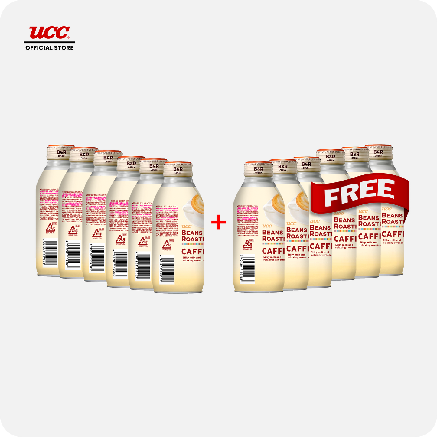 UCC Beans and Roasters Caffe Latte 375ml Buy 6 Get 6 Free