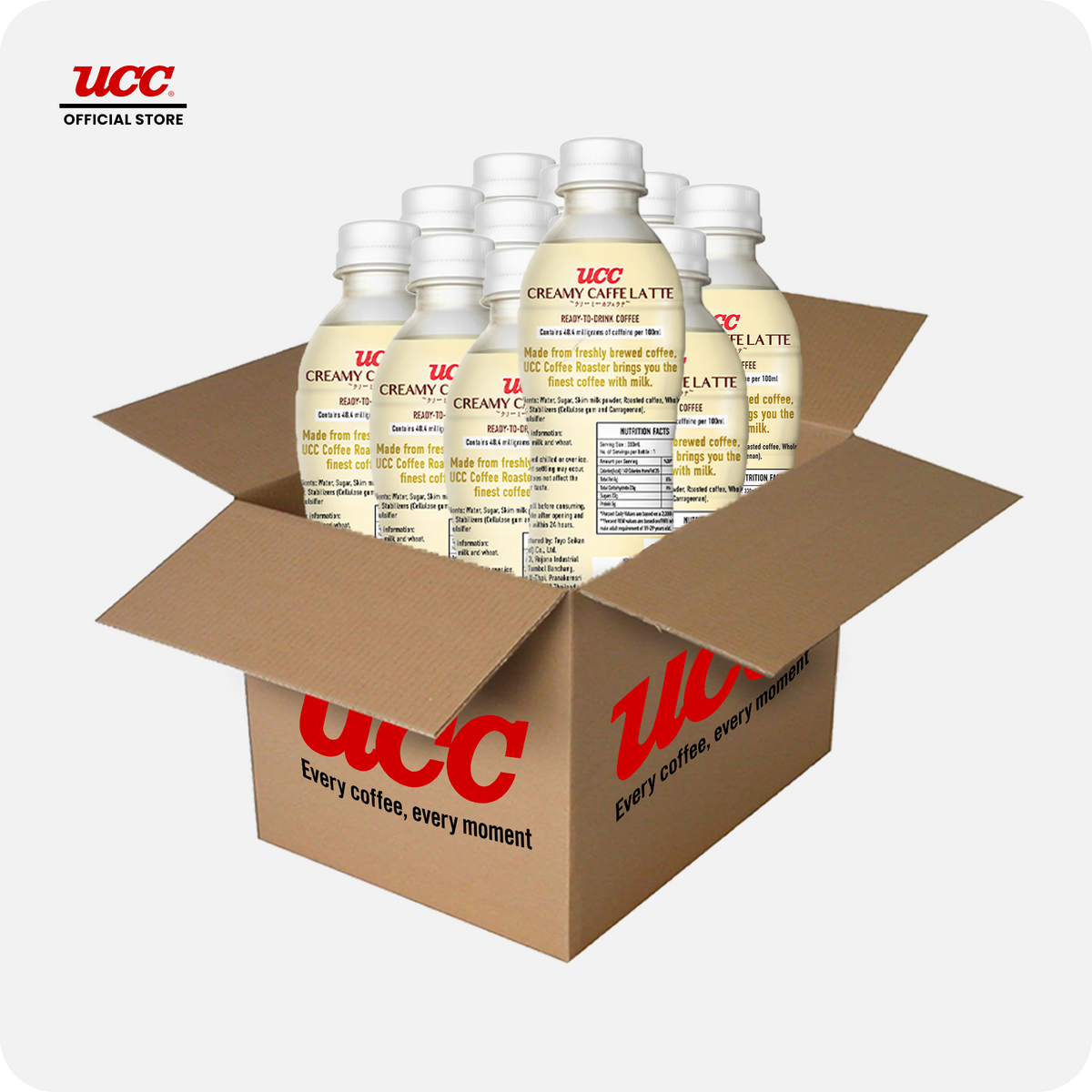 UCC Creamy Caffe Latte 330ml Buy 12 Get 12 Free