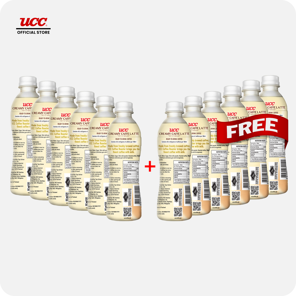 UCC Creamy Caffe Latte 330ml Buy 6 Get 6 Free