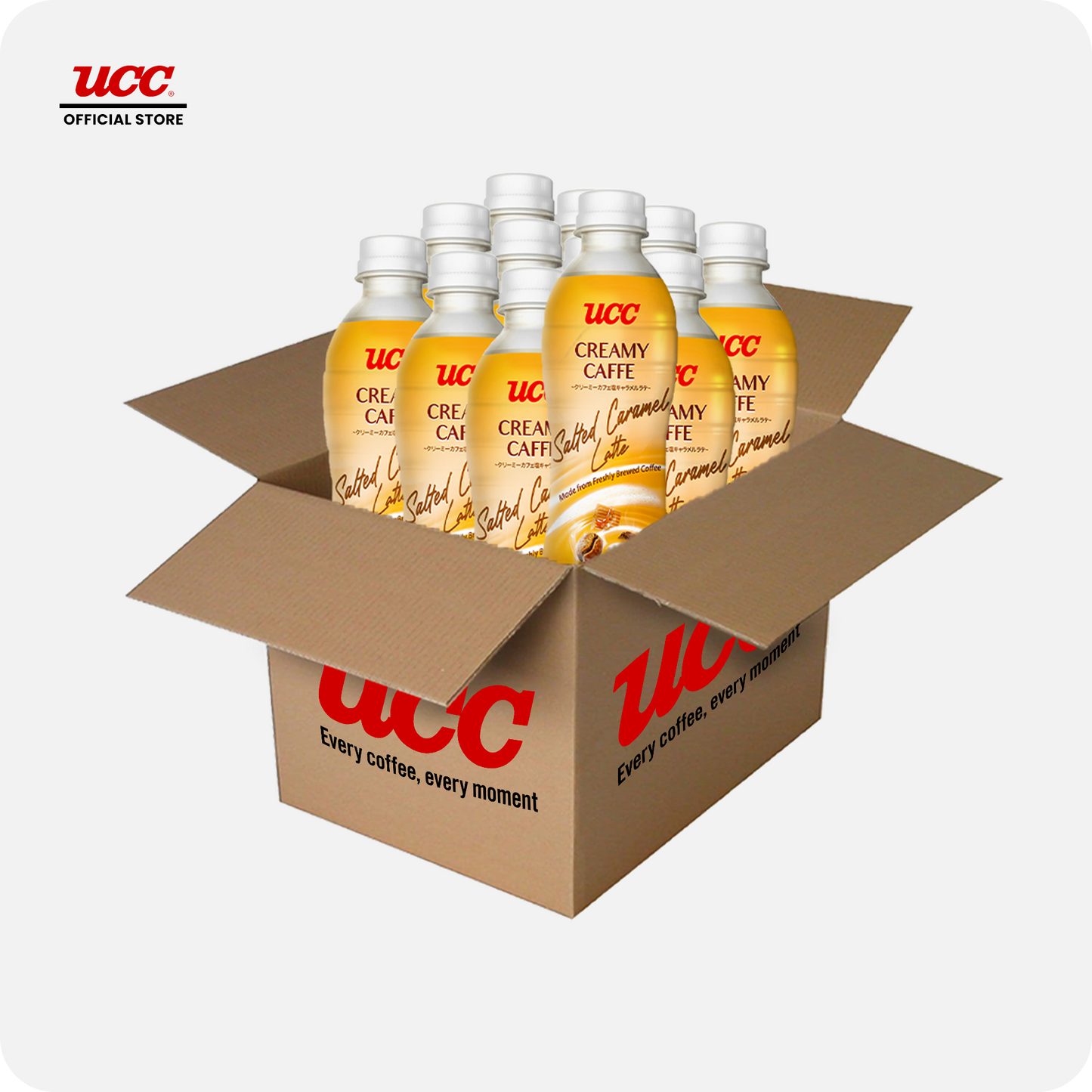 UCC Creamy Caffe Latte Salted Caramel 330ml Buy 12 Get 12 Free
