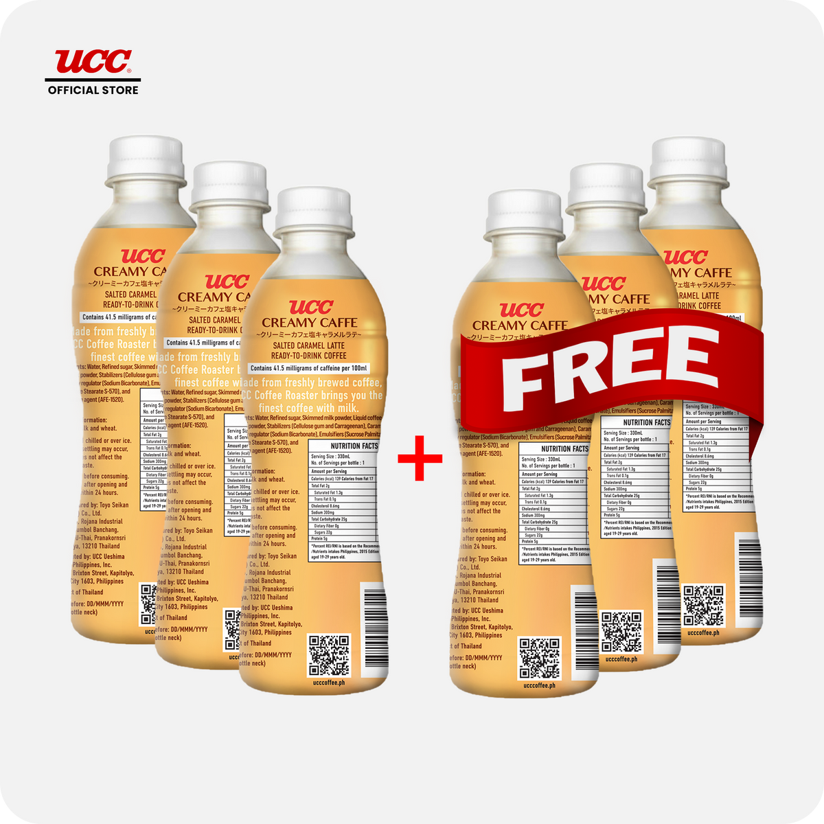UCC Creamy Caffe Latte 330ml Buy 3 Get 3 Free
