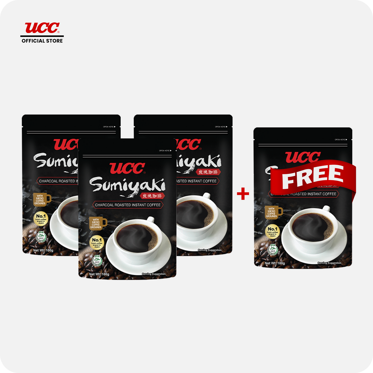 UCC Instant Coffee Sumiyaki 100g Buy 3 Get 1 FREE