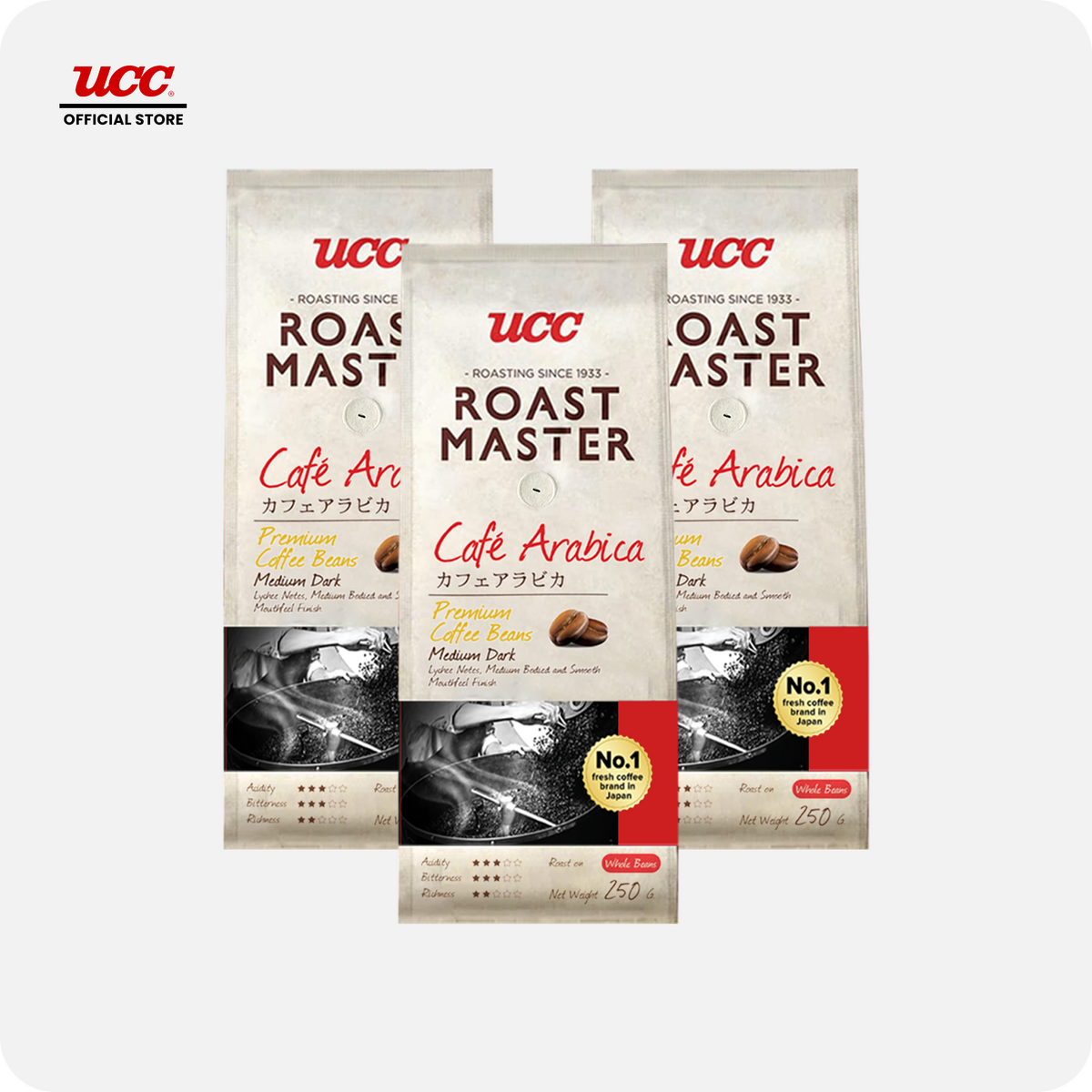 UCC Roast Master Café Arabica Roasted Coffee Beans Buy 3 Get 1 FREE