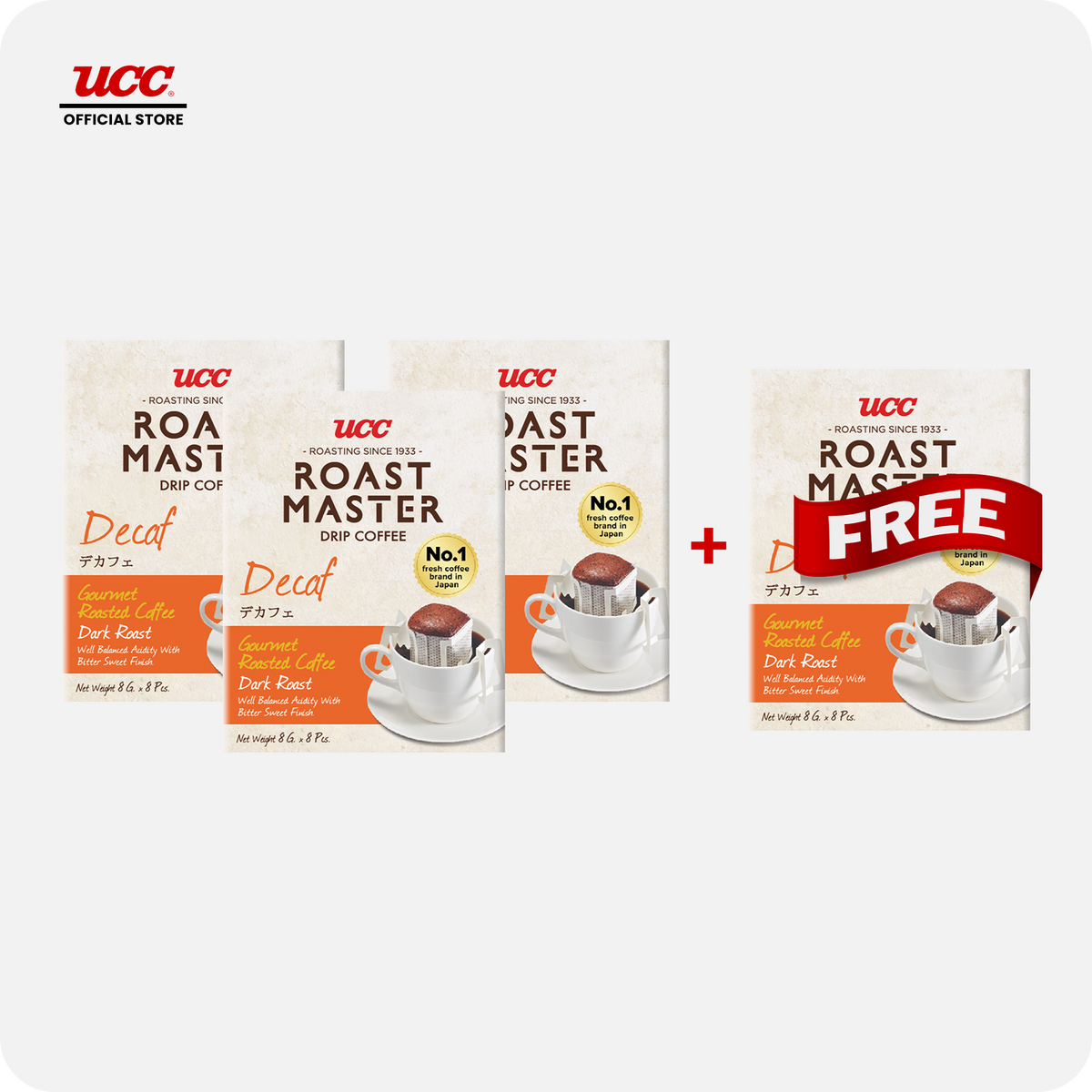 UCC Roast Master Drip Coffee Decaf Buy 3 Get 1 FREE