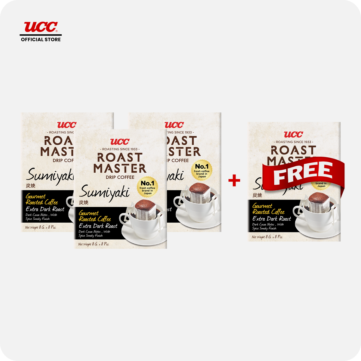 UCC Roast Master Drip Coffee Sumiyaki Buy 3 Get 1 FREE
