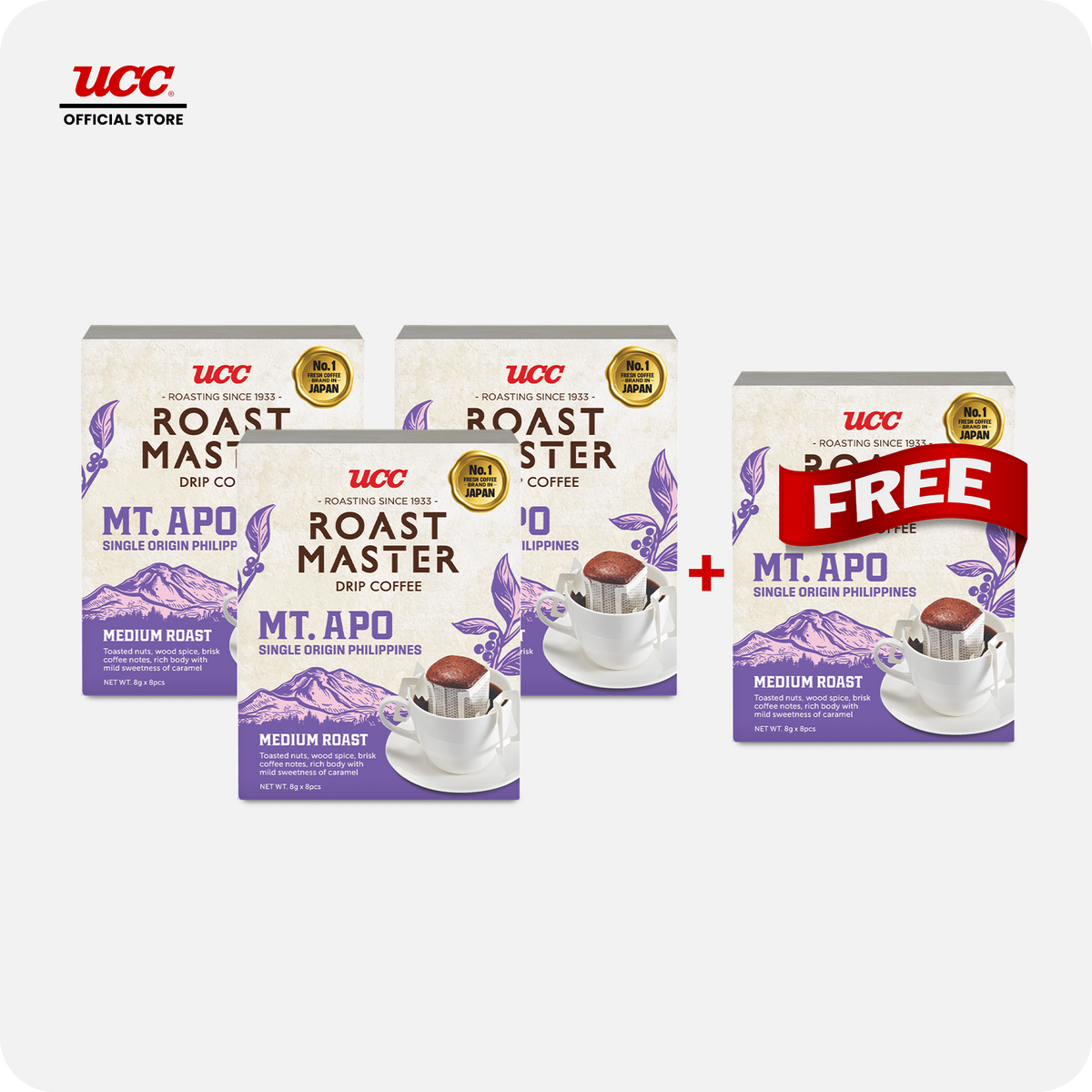 UCC Roast Master Drip Coffee Single Origin Mt. Apo Buy 3 Get 1 FREE