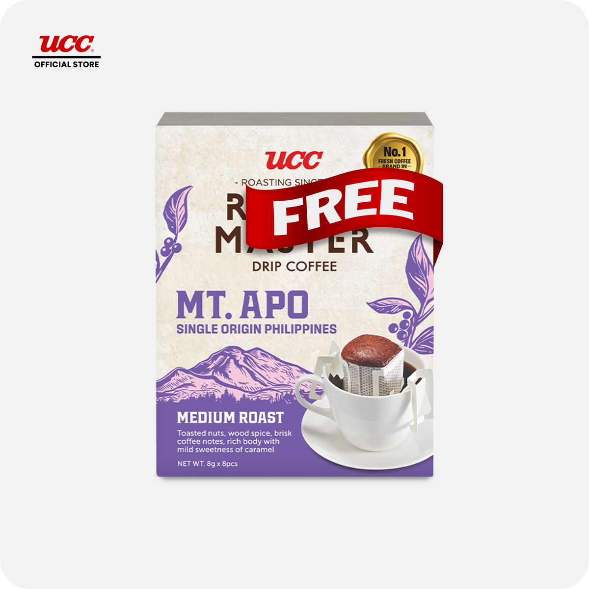 UCC Roast Master Drip Coffee Single Origin Mt. Apo Buy 3 Get 1 FREE