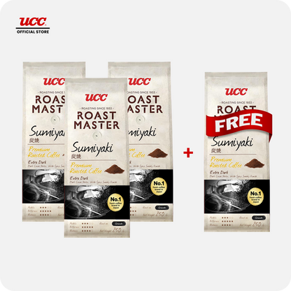 UCC Roast Master Sumiyaki Ground Roasted Coffee Buy 3 Get 1 FREE