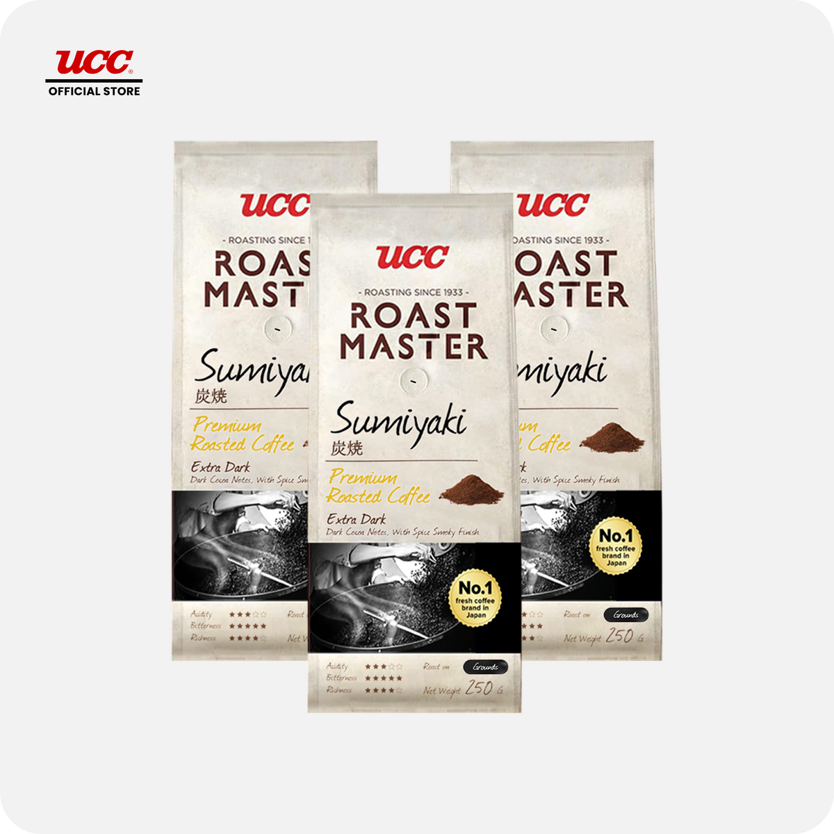 UCC Roast Master Sumiyaki Ground Roasted Coffee Buy 3 Get 1 FREE