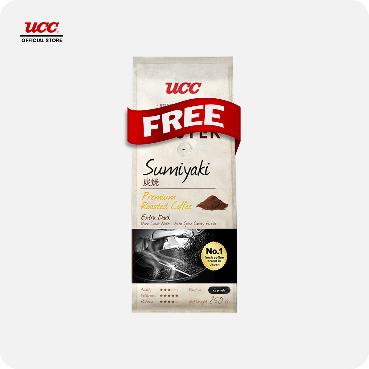 UCC Roast Master Sumiyaki Ground Roasted Coffee Buy 3 Get 1 FREE