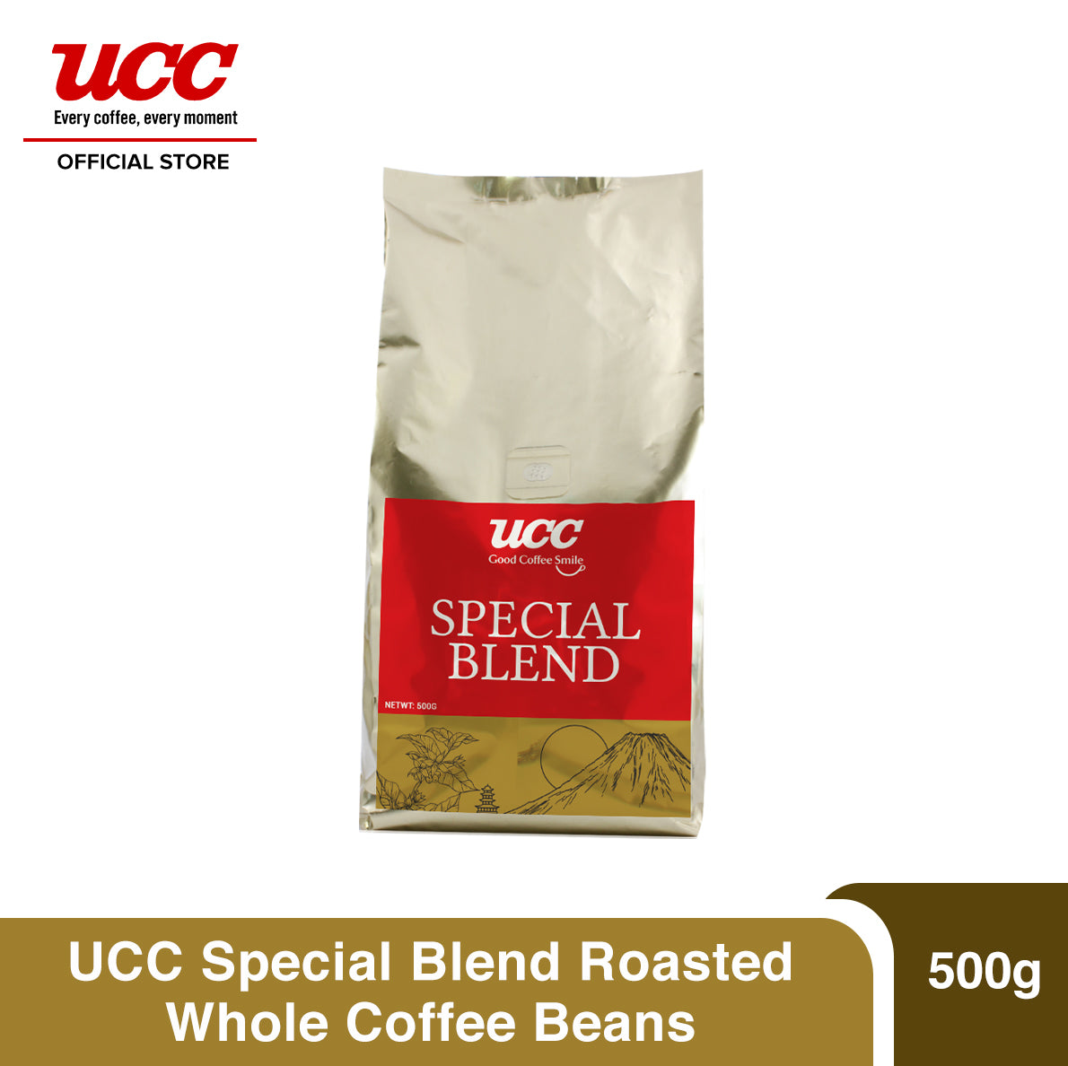 UCC Special Blend Roasted Whole Coffee Beans 500g