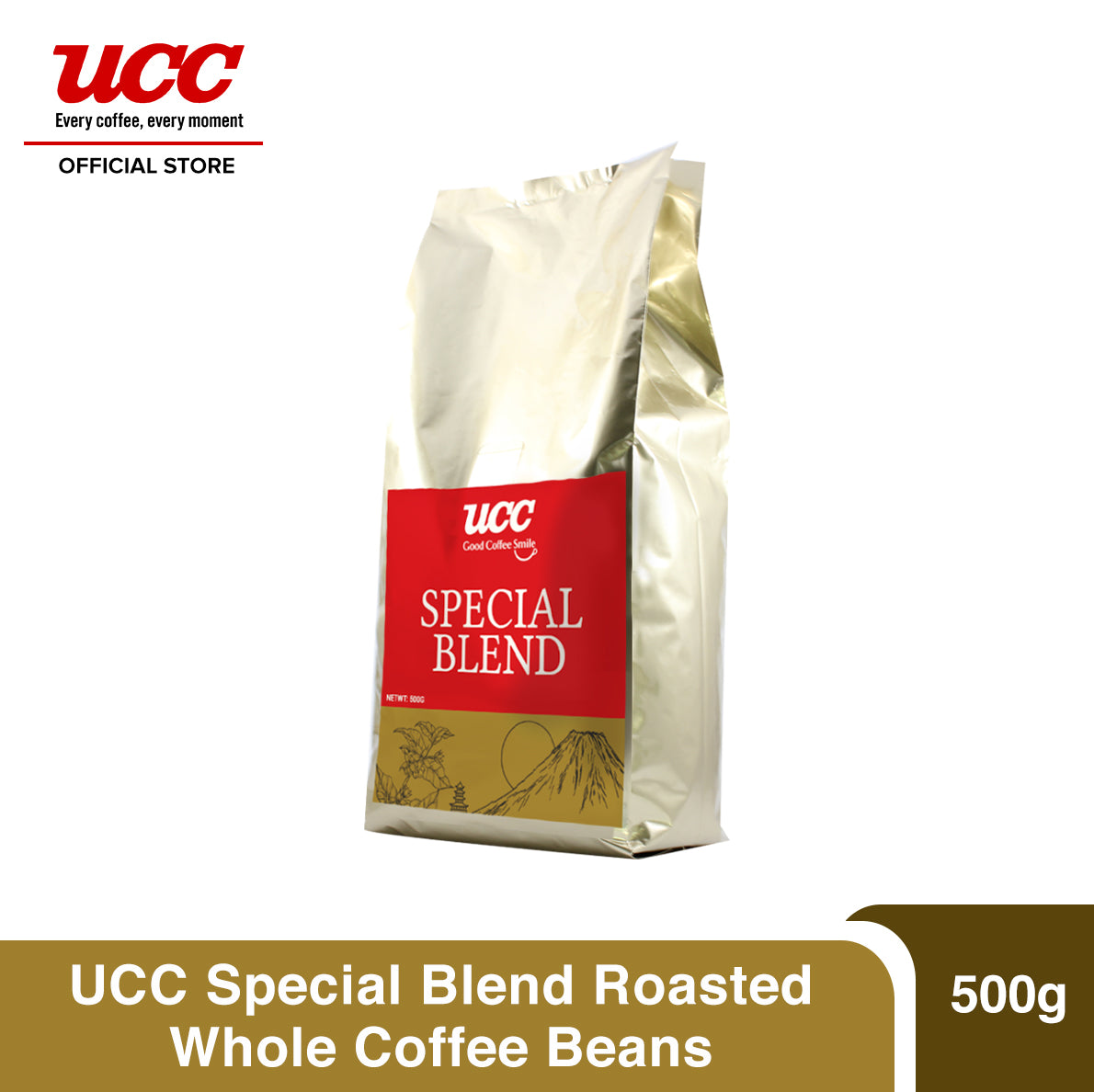 UCC Special Blend Roasted Whole Coffee Beans 500g