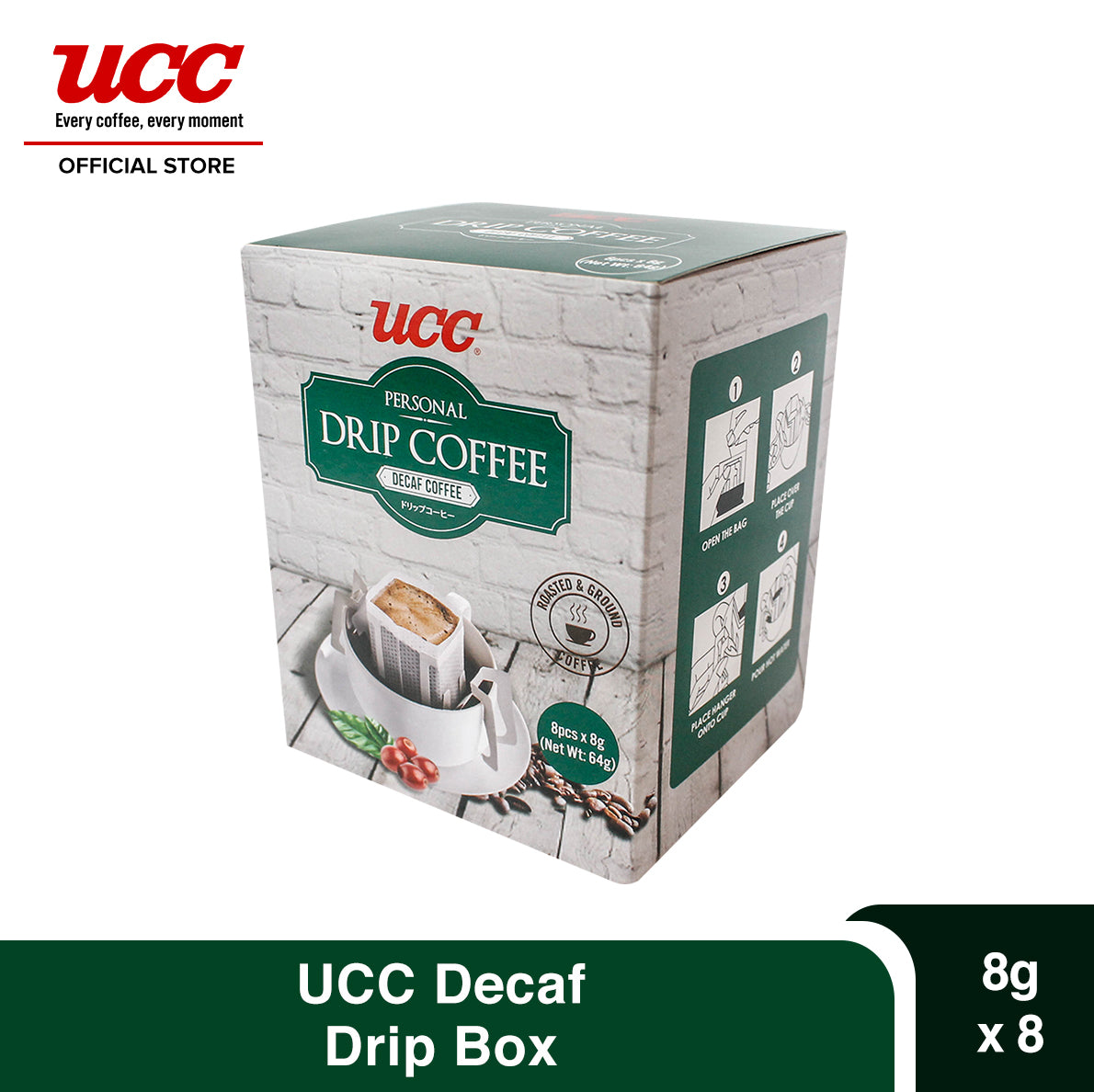 UCC Drip Coffee Decaf Box (8g x 8) UCC Coffee PH